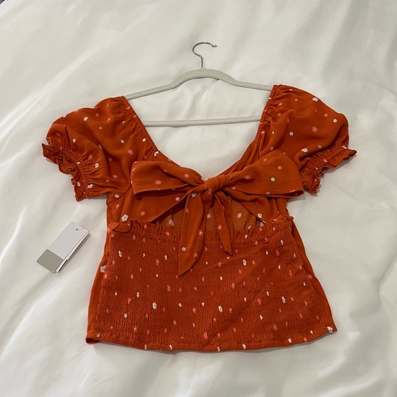 Nordstrom Bp floral tie top - Picture 2 of 5